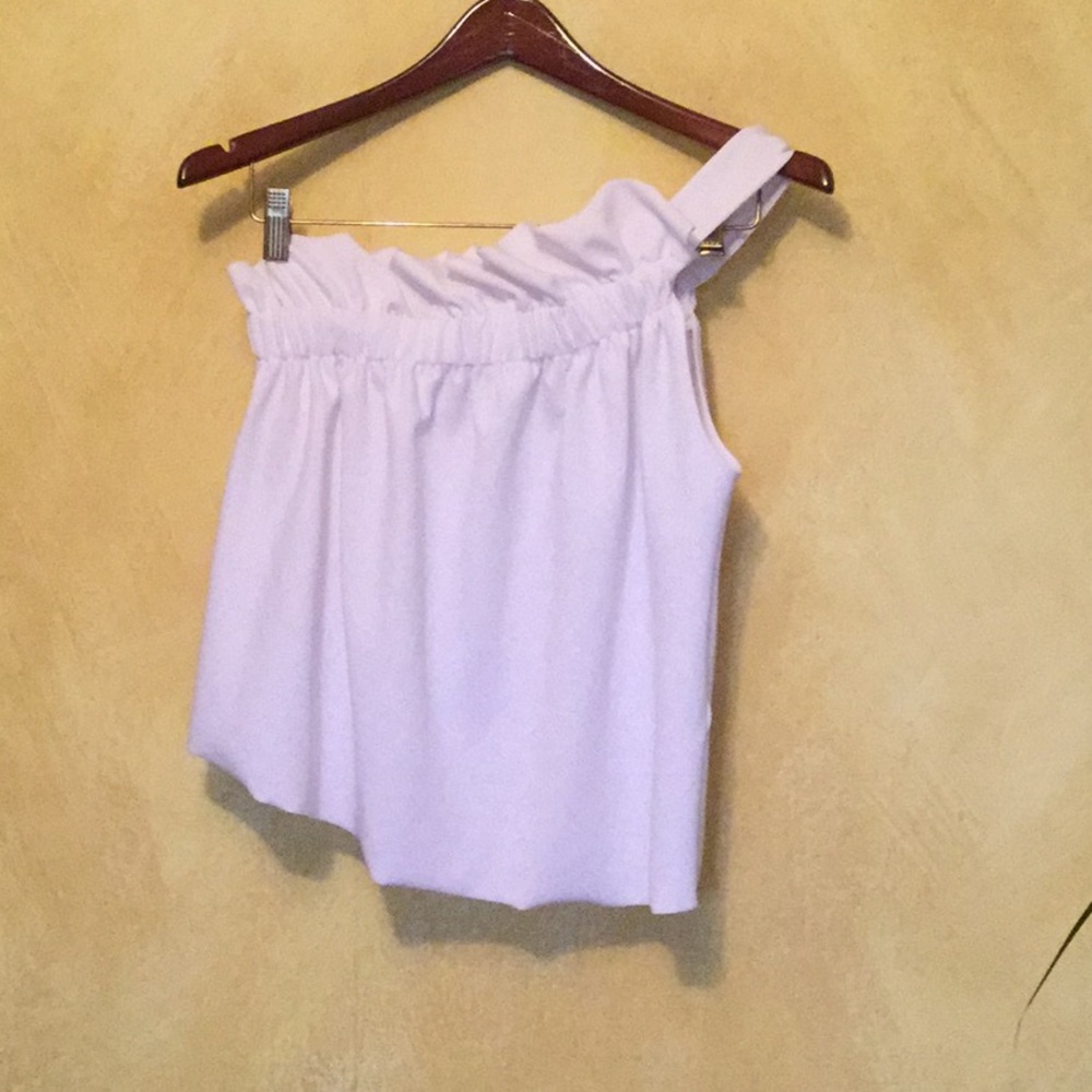 Zara one shoulder frilly top